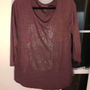 Lucky brand hamsa 3-4 length shirt